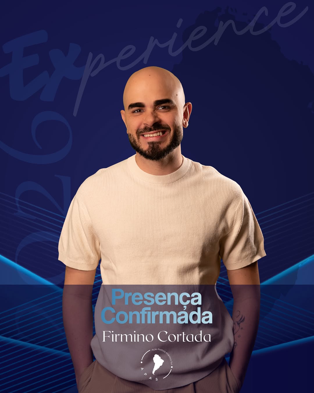Retrato de Firmino Cortada, presença confirmada no APAS Experience 2026